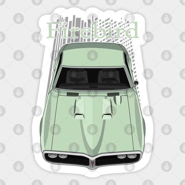 Pontiac Firebird Ram Air 1968 - Spring Mist Green Sticker by V8social